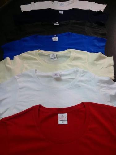 Ladies Multi-Color Round Neck T-Shirt - Cotton Single Jersey, Sizes S,M,L - 150/160 GSM Quality