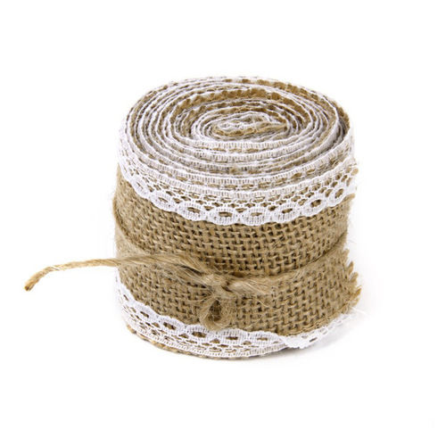 Jute Lace with White Border