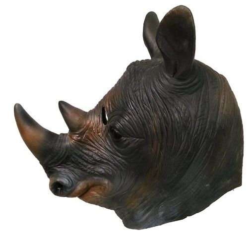 Latex Adult Rhino Full Head Masks for Party