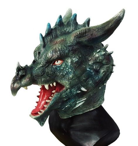 New Style Latex Halloween Dragon Head Mask