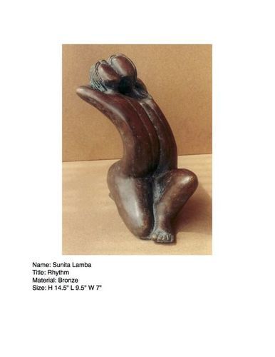 Bronze Art Sculpture (Rhythm) Height: 14.5 Inch (In)