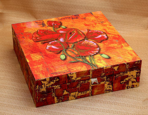 Floral Design Wedding Card Box