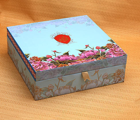 Floral Print Wedding Card Box