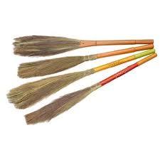 Long Steel Handle Grass Brooms