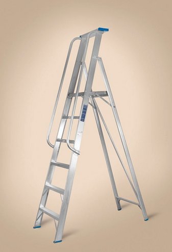 Heavy Duty Aluminium Step Ladder with Handrail By AL BAWADI METAL INDUSTRIES LLC