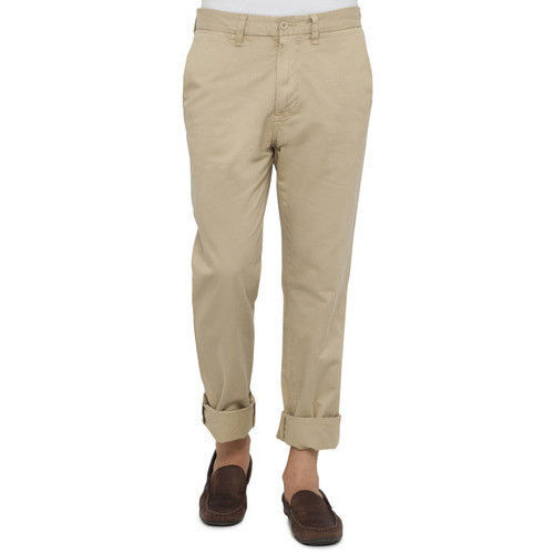 Buy Basics Khaki Mid Rise Comfort Fit Trousers for Men Online  Tata CLiQ