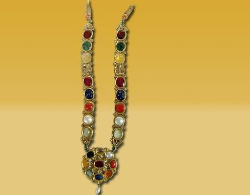 Gold Kundan Navratna Necklace Gender: Women'S