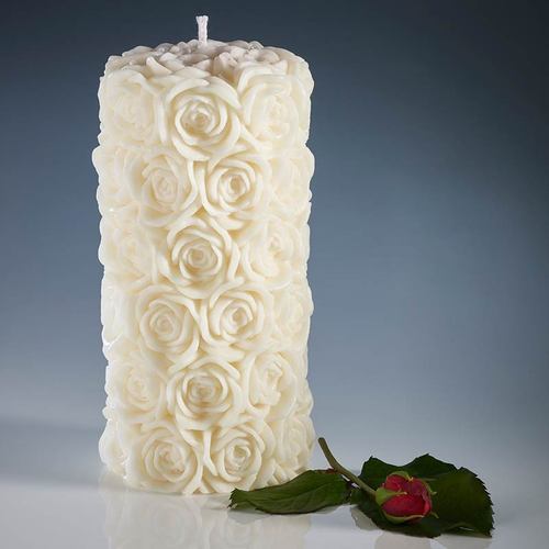 Rose Pillar Mold Silicone Candles