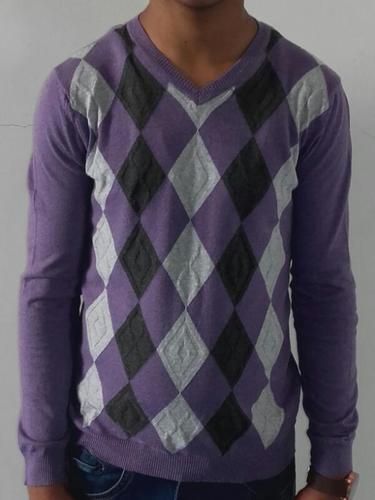 Mens Flatknit Full Sleeve Sweater