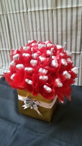 Silver Heart Chocolate Bouquet