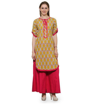 Ladies Printed Pathani Kurta