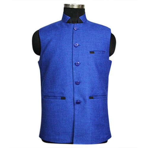 Blue Polyester Waiter Jacket