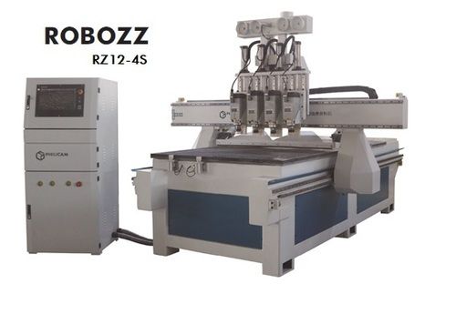 Cnc Multi Spindle Wood Router Rz12-4S Table Size: 1300*2500