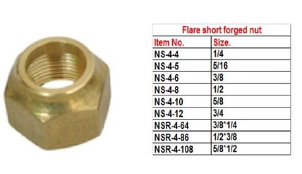 Flare Short Forged Nut