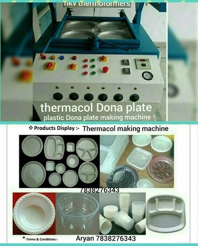 Semi Automatic Thermacol Dona Plate And Thali Bowl Making Machine