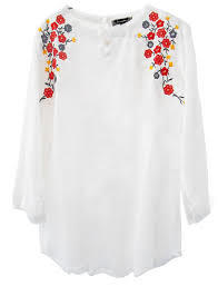 Full Sleeve White Ladies Top