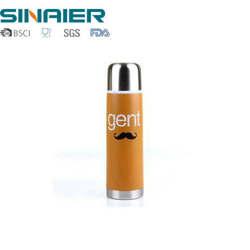 Custom Logo Vacuum Thermos Coffee Stainless Steel Vacuum Flask Special For Christmas Gift Size: 6.8*24.5Cm