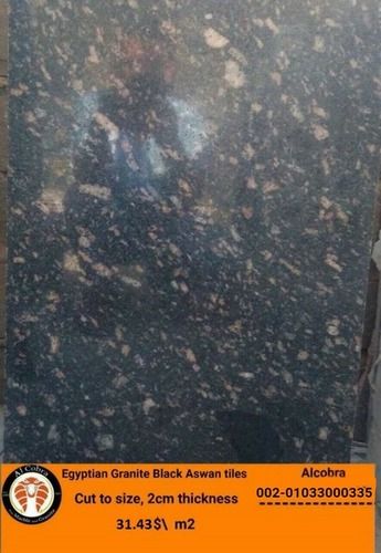 Egyptian Granite Black Aswan Tile