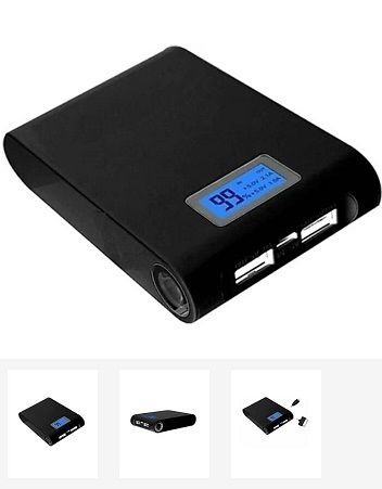 Powerpluse Black Digital With Display 10400 Mah Power Bank