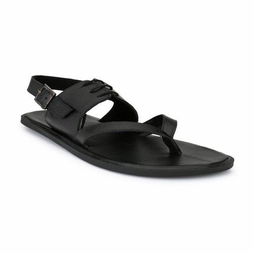 Mens Anti Sweat Leather Black Sandal Gender: Male