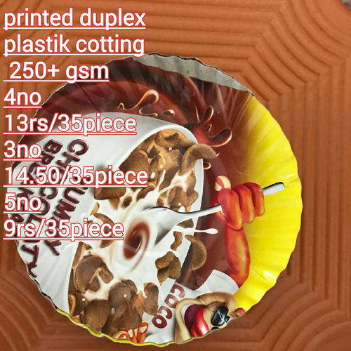 4 No Disposable Printed Paper Plate