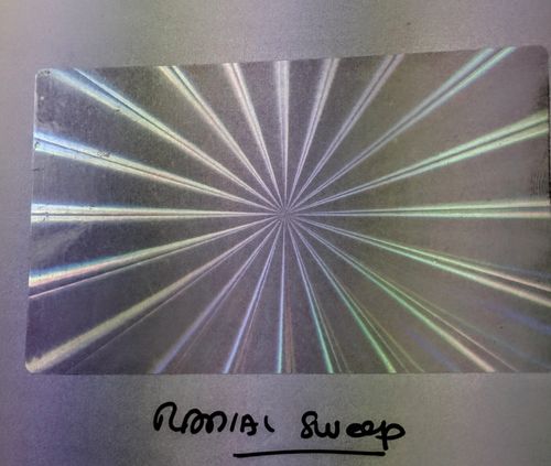Laser Rainbow Plastic Card  holographic special membership