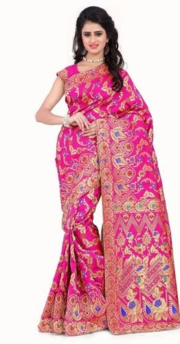 Pink Sc Printed Banarasi Saree