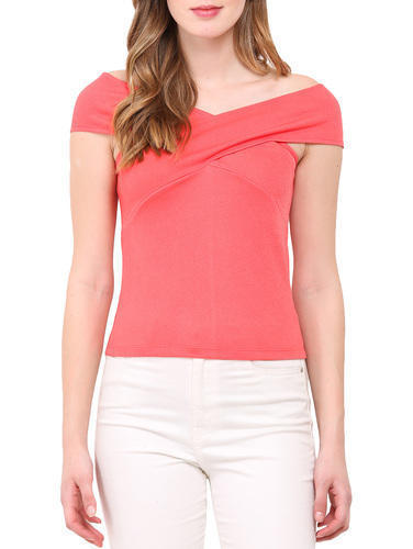 Spring Designer Girls Plain Red Top