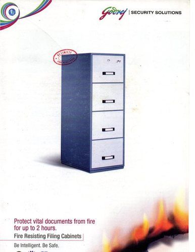 Iron 4 Drawer Filing Cabinet