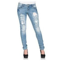 Non Toxic Excellent Material Ladies Jeans 