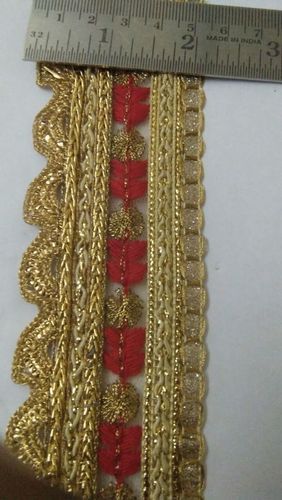 Fancy Red Embroidery Lace