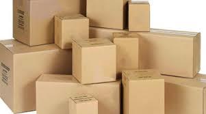 Brown Corrugated Cardboard Box And Rolls