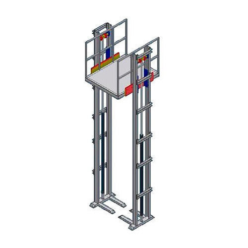 Industrial Hydraulic Goods Lift - High Efficiency Gear Pump Actuated Cylinder, Power Pack with Integrated Hydraulic Components and Manual Relief Valve