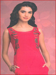 Red Indo Western Kurtis