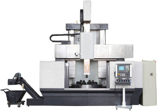 Industrial Vertical Lathe Machine - HT300 High-Quality Casting, 50HRC Beam & Ram Induction Hardening, 5-Angle Tool Carrier with High-Precision Rat Gear & Dual Axial Digital Display, Omron PLC Control