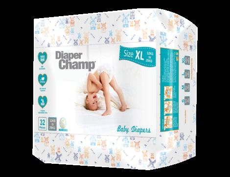 Ultra Soft Baby Diapers - German Imported SAP, U.S. Virgin Wood Pulp | Super Soft, Elastic Waistbands, Anti-Rash, Superior Absorbency, Hygienic Design, Tear Resistant