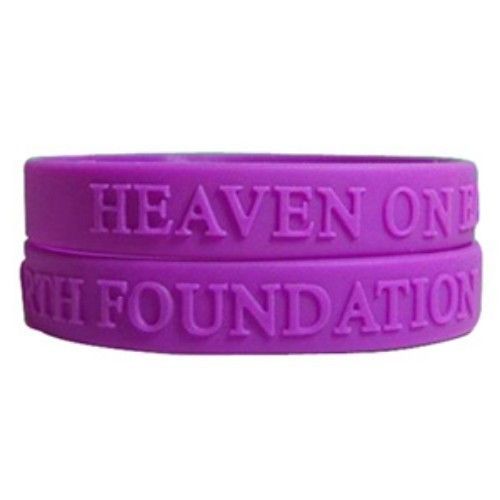 Round Embossed Silicone Rubber Wristband