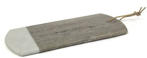 Brown / B. White Marble Two Tone Combination Cheese Board