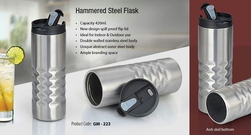 Exclusive Hammered Steel Flask