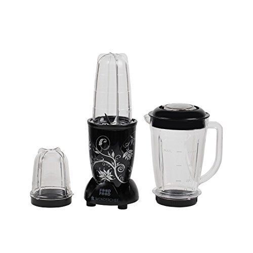 Nutri-Blend 400 Watt Juicer Mixer Grinder With Big Mixer Jar Black (Wonderchef) Voltage: 240 Volt (V)