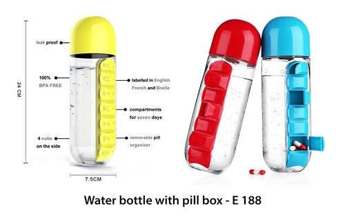 Water Bottle With Pill Box