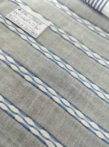 Grey Cotton Dobby Weave Fabric, Yarn-Dyed Fabrics