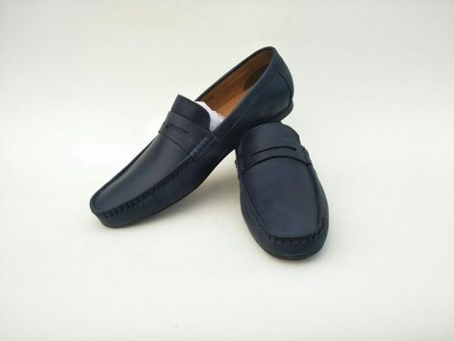 Leg Leather Loafer Shoes