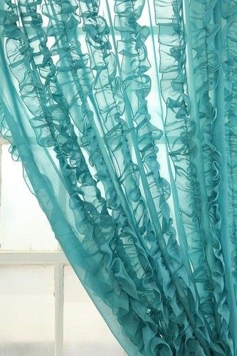 Blue Multiple Designe Curtain Manupulation