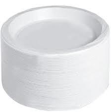 White Disposal Round Plate