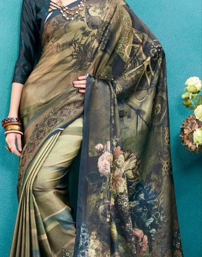 Custom Printed Saree For Ladies