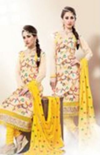 Low Price Yellow Printed Suit