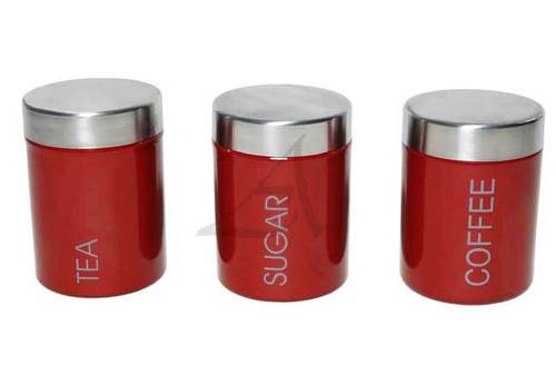 3 Pcs Colored Sobar Canister Set