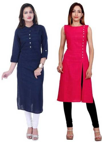 शेड पैटर्न के साथ एंटी यूवी लेडीज़ कॉटन कुर्ती