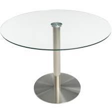 Stainless Steel Round Glass Table